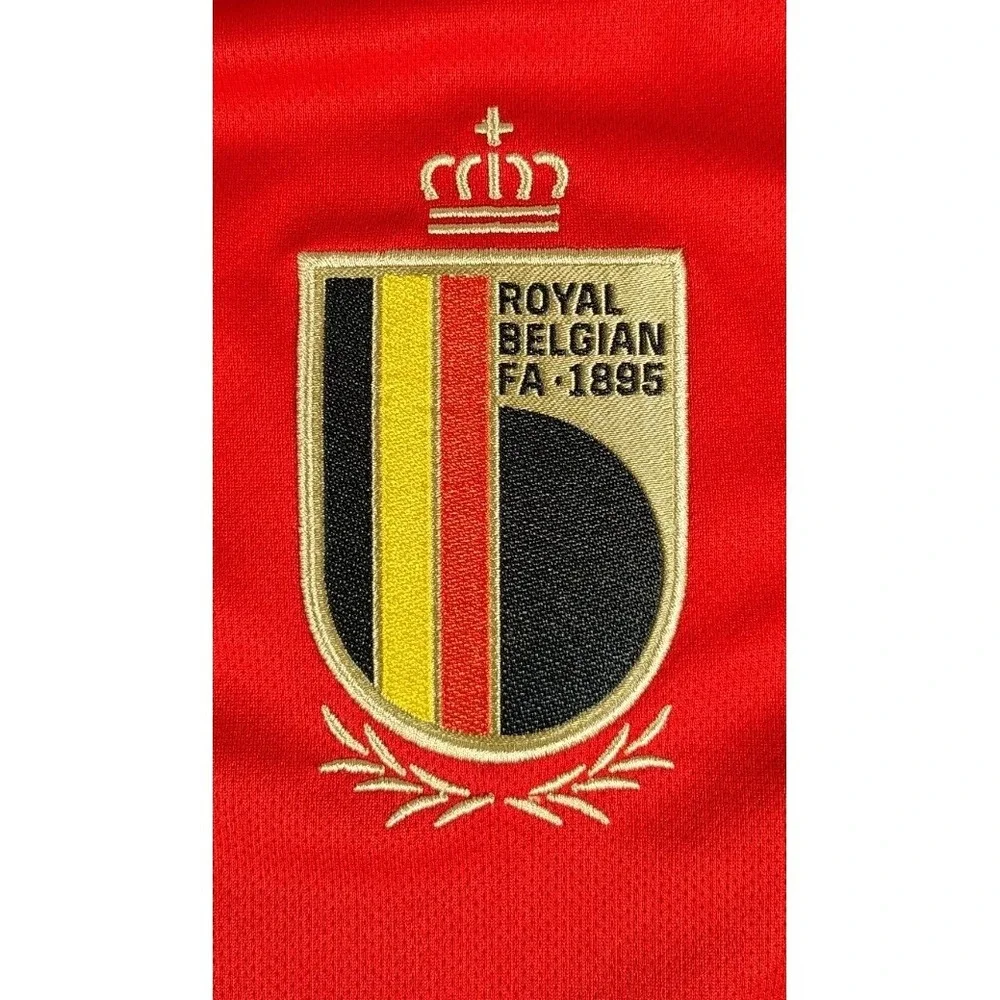 Adidas Belgium 2022-23 World Cup Flaming Shorts Sleeve Soccer Jersey Mens LG - Picture 7 of 12
